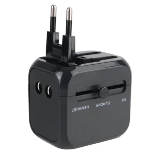 All-in-One Wall Travel Charger Adapter, US, EU, UK, AU Plugs with 2 USB & 1 Type C, Universal for Travel