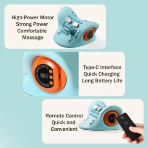 Electric Cervical Massager, Neck Stretcher, Chiropractic Traction Device, Head Acupoint Massage Pillow, Shoulder & Body Massager