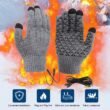Electric Heated Gloves, Touch Screen Outdoor Riding Skiing Mitten, USB Heated Gloves for Backpacking Mountaineering (no battery)