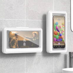 Bathroom Waterproof Phone Holder, Home Wall Phone Case Stand, Shower Sealing Storage Box