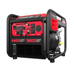 4400-Watt Portable Inverter Generator, PowerSmart Gas Powered, CO-Sensor, Lightweight & Quiet