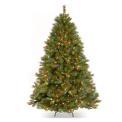 National Tree Company 7.5 ft Pre-Lit Winchester Pine Artificial Christmas Tree, 500 Multicolor Lights, 1,198 Tips, Includes Stand, Green