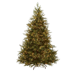 National Tree Company 6.5 ft Pre-Lit Fraser Grande Artificial Christmas Tree, 550 Clear Lights, 2,531 Tips, Includes Stand, Green