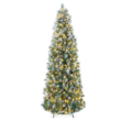 Best Choice Products 12ft Pre-lit Pencil Christmas Tree, Frosted Scotch Pine Slim Holiday Tree Decoration