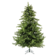 Fraser Hill Farm 7.5-Ft. Woodside Pine Artificial Christmas Tree with Stand and No Lights, Unlit Foldable Fake Christmas Tree with Realistic Foliage for Home Decoration
