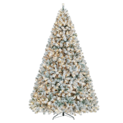 Yaheetech 9ft Pre-lit Artificial Christmas Tree with Incandescent Warm White Lights