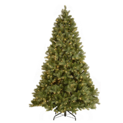 National Tree Company 7.5 ft Pre-Lit Downswept Douglas Fir Artificial Christmas Tree, 750 LED Lights, PowerConnect, Foot Pedal