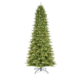 Puleo International 12ft Pre-Lit Slim Fraser Fir Christmas Tree with 1200 Clear Lights, 3903 Realistic Dense Branch Tips, Easy Setup Artificial Trees