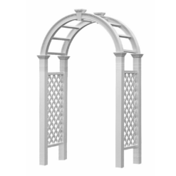 Vita 2.3-ft W x 8.5-ft H Arched CLASSIC White collection PVC Garden Arbor