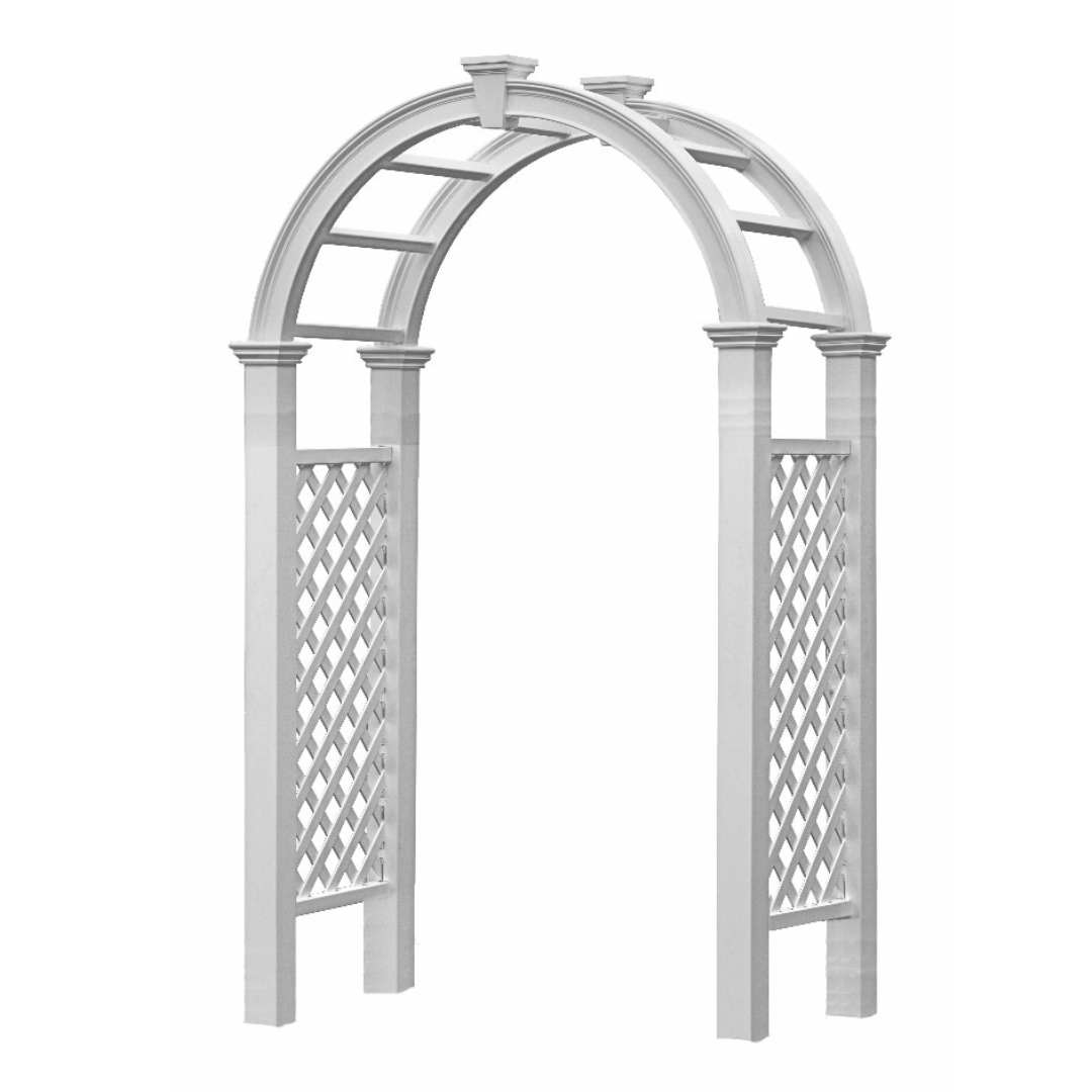 Vita 2.3-ft W x 8.5-ft H Arched CLASSIC White collection PVC Garden Arbor Vita 2.3-ft W x 8.5-ft H Arched CLASSIC White collection PVC Garden Arbor