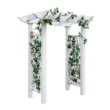 Vita Classic 4.83-ft W x 7.21-ft H Flat White PVC Garden Arbor