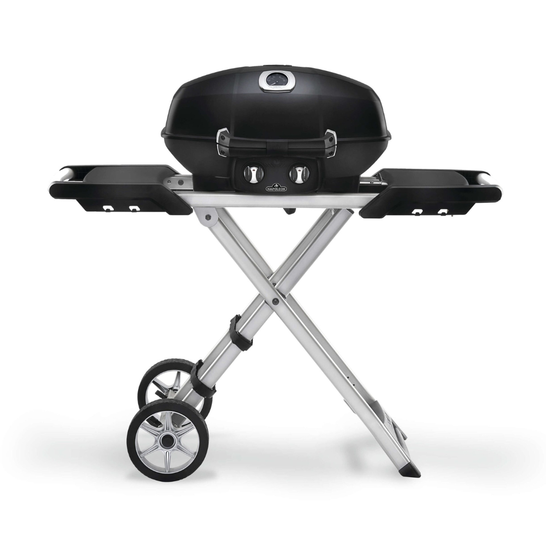 NAPOLEON TravelQ PRO Scissor Cart 285-Sq in Black Portable Liquid Propane Grill NAPOLEON TravelQ PRO Scissor Cart 285-Sq in Black Portable Liquid Propane Grill