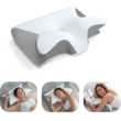 Cervical Memory Foam Pillow for Neck Pain Relief - Ergonomic Orthopedic Contour Support for Side & Back Sleepers