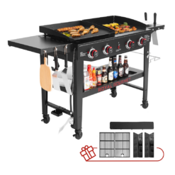 Royal Gourmet Grill and Griddle Combo 4 -Burner Liquid propane Flat Top Grill