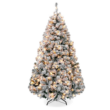 Best Choice Products Pre-Lit Artificial Christmas Tree, 9ft Snow Flocked Design Pine Tree