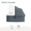 UPPAbaby Bassinet V3 - Compatible with Vista, Cruz, Ridge Strollers - Callum (Stone Blue/Silver Frame) UPPAbaby Bassinet V3 - Compatible with Vista, Cruz, Ridge Strollers - Overnight Sleep Solution - Mattress, Sheet and Bug Shield Included - Callum (Stone Blue/Silver Frame)