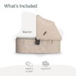 UPPAbaby Bassinet V3 - Compatible with Vista, Cruz, Ridge Strollers - Declan (Oat Mélange/Silver Frame) UPPAbaby Bassinet V3 - Compatible with Vista, Cruz, Ridge Strollers - Overnight Sleep Solution - Mattress, Sheet and Bug Shield Included - Declan (Oat Mélange/Silver Frame)