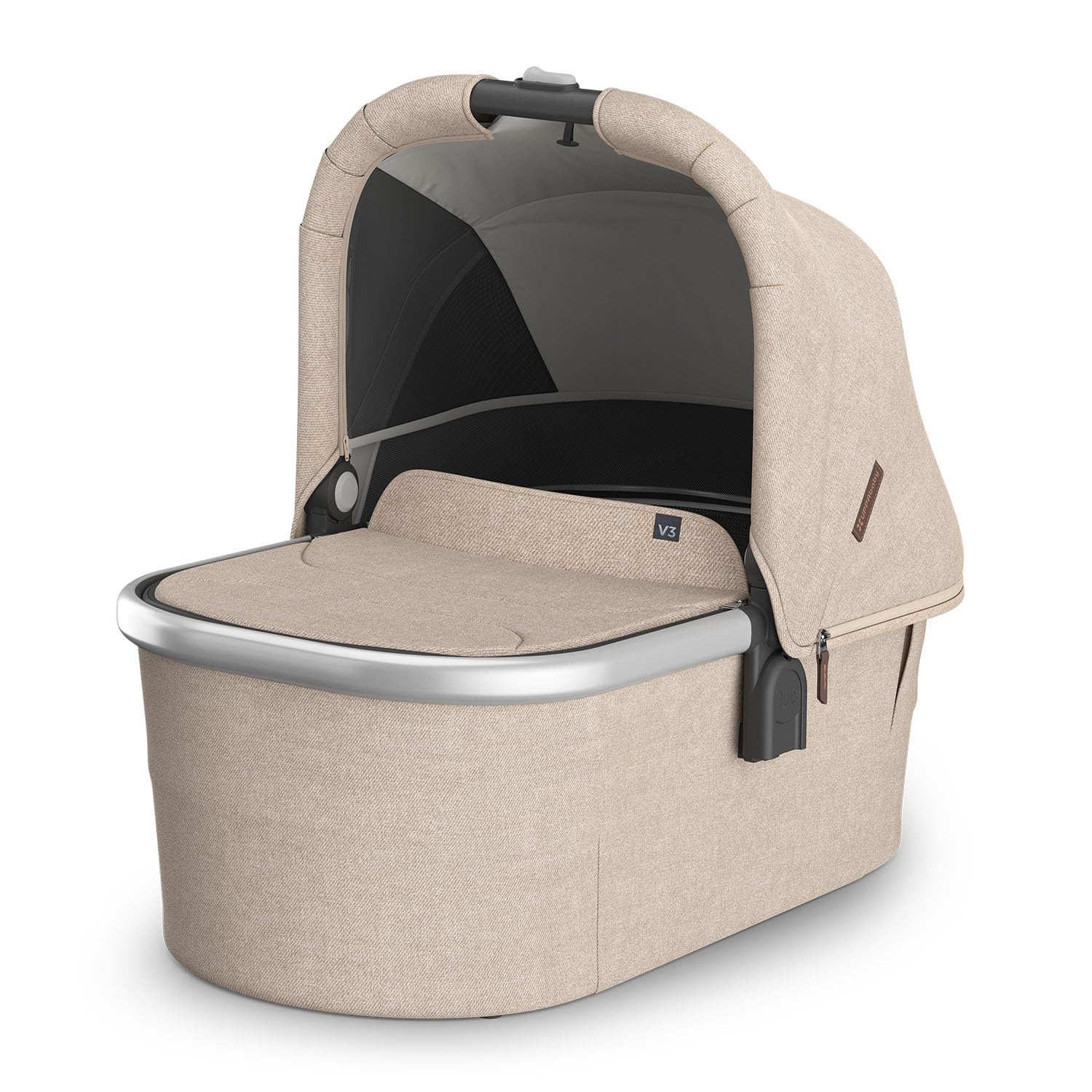 UPPAbaby Bassinet V3 - Compatible with Vista, Cruz, Ridge Strollers - Declan (Oat Mélange/Silver Frame) UPPAbaby Bassinet V3 - Compatible with Vista, Cruz, Ridge Strollers - Overnight Sleep Solution - Mattress, Sheet and Bug Shield Included - Declan (Oat Mélange/Silver Frame)