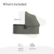 UPPAbaby Bassinet V3 - Compatible with Vista, Cruz, Ridge Strollers - Evelyn (Meadow Green) UPPAbaby Bassinet V3 - Compatible with Vista, Cruz, Ridge Strollers - Overnight Sleep Solution - Mattress, Sheet and Bug Shield Included - Evelyn (Meadow Green)