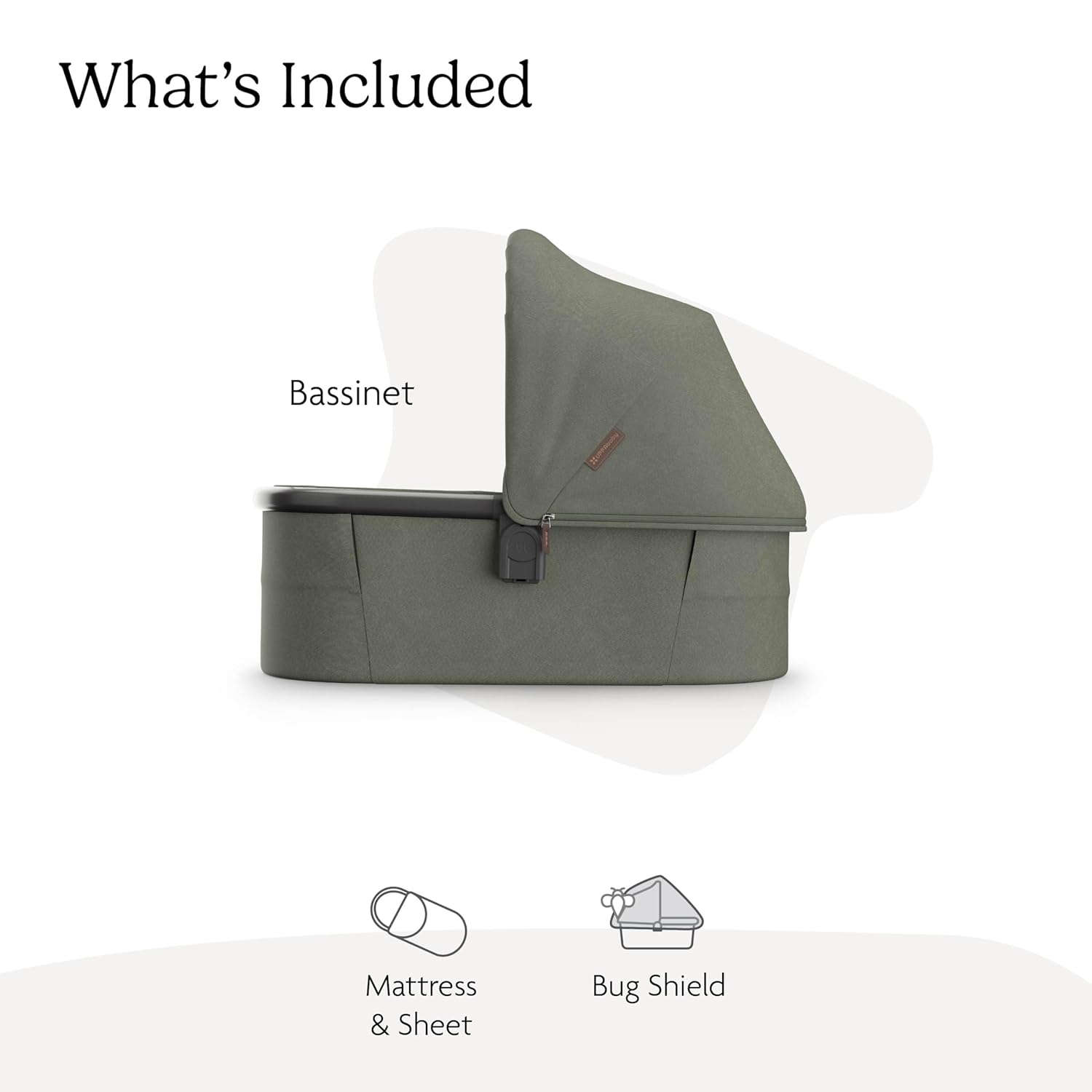 UPPAbaby Bassinet V3 - Compatible with Vista, Cruz, Ridge Strollers - Evelyn (Meadow Green) UPPAbaby Bassinet V3 - Compatible with Vista, Cruz, Ridge Strollers - Overnight Sleep Solution - Mattress, Sheet and Bug Shield Included - Evelyn (Meadow Green)