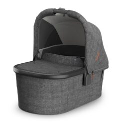 UPPAbaby Bassinet V3 - Compatible with Vista, Cruz, Ridge Strollers - Overnight Sleep Solution - Mattress, Sheet and Bug Shield Included - Greyson (Charcoal Mélange/Carbon Frame)