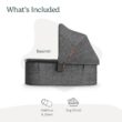 UPPAbaby Bassinet V3 - Compatible with Vista, Cruz, Ridge Strollers - Greyson (Charcoal Mélange/Carbon Frame) UPPAbaby Bassinet V3 - Compatible with Vista, Cruz, Ridge Strollers - Overnight Sleep Solution - Mattress, Sheet and Bug Shield Included - Greyson (Charcoal Mélange/Carbon Frame)