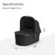 UPPAbaby Bassinet V3 - Compatible with Vista, Cruz, Ridge Strollers - Jake (Charcoal/Carbon Frame) UPPAbaby Bassinet V3 - Compatible with Vista, Cruz, Ridge Strollers - Overnight Sleep Solution - Mattress, Sheet and Bug Shield Included - Jake (Charcoal/Carbon Frame)