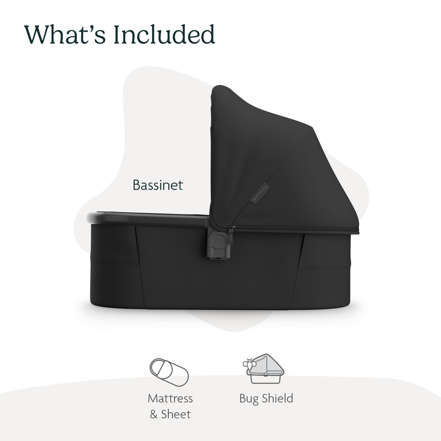 UPPAbaby Bassinet V3 - Compatible with Vista, Cruz, Ridge Strollers - Jake (Charcoal/Carbon Frame) UPPAbaby Bassinet V3 - Compatible with Vista, Cruz, Ridge Strollers - Overnight Sleep Solution - Mattress, Sheet and Bug Shield Included - Jake (Charcoal/Carbon Frame)