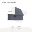 UPPAbaby Bassinet V3 - Compatible with Vista, Cruz, Ridge Strollers - Julian (Dusty Blue Mélange) UPPAbaby Bassinet V3 - Compatible with Vista, Cruz, Ridge Strollers - Overnight Sleep Solution - Mattress, Sheet and Bug Shield Included - Julian (Dusty Blue Mélange)