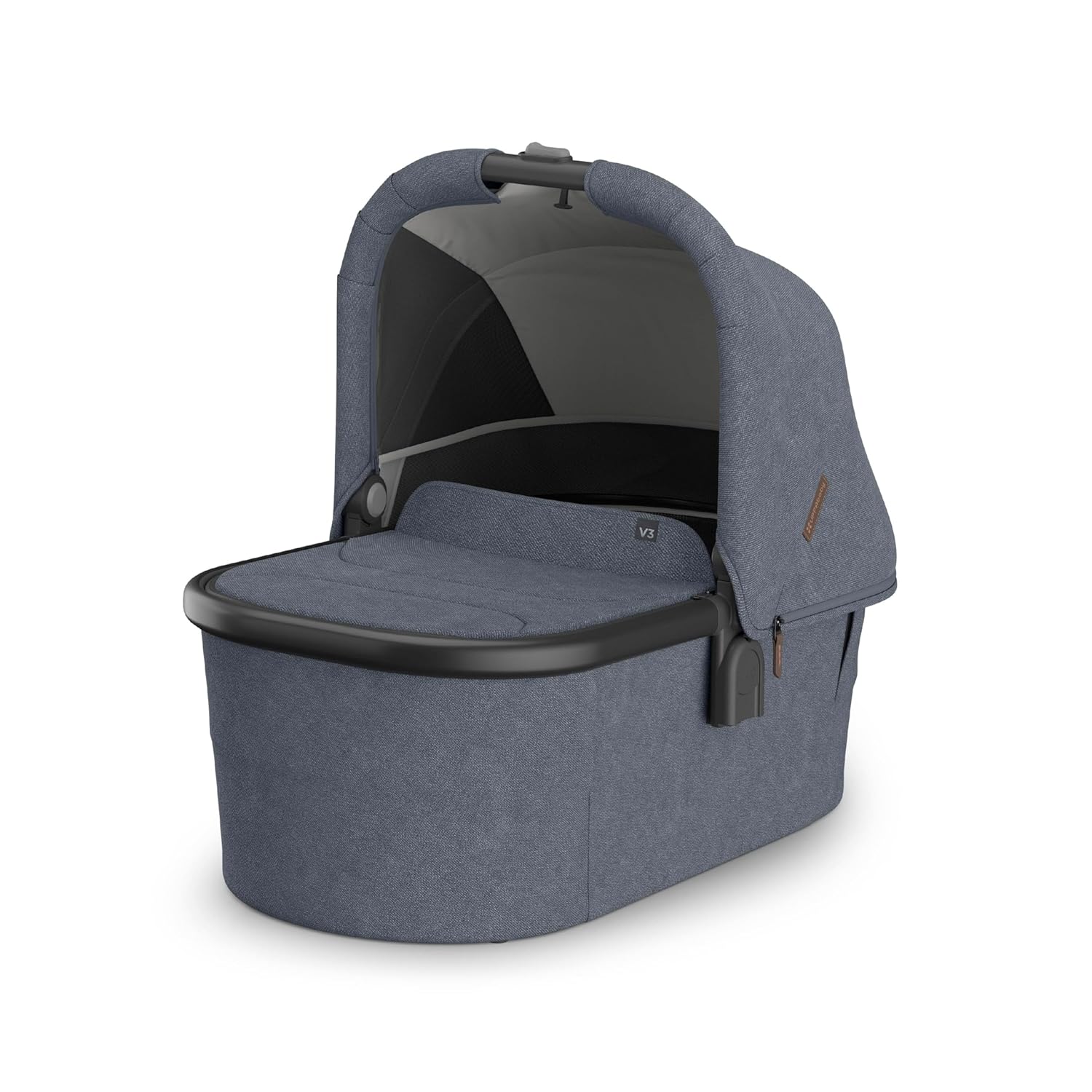 UPPAbaby Bassinet V3 - Compatible with Vista, Cruz, Ridge Strollers - Julian (Dusty Blue Mélange) UPPAbaby Bassinet V3 - Compatible with Vista, Cruz, Ridge Strollers - Overnight Sleep Solution - Mattress, Sheet and Bug Shield Included - Julian (Dusty Blue Mélange)