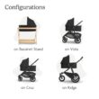 UPPAbaby Bassinet V3 - Compatible with Vista, Cruz, Ridge Strollers - Julian (Dusty Blue Mélange) UPPAbaby Bassinet V3 - Compatible with Vista, Cruz, Ridge Strollers - Overnight Sleep Solution - Mattress, Sheet and Bug Shield Included - Julian (Dusty Blue Mélange)