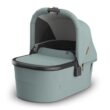 UPPAbaby Bassinet V3 - Compatible with Vista, Cruz, Ridge Strollers - Overnight Sleep Solution - Mattress, Sheet and Bug Shield Included - Kenzi (Mystic Aqua/Carbon Frame)