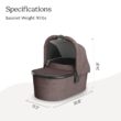 UPPAbaby Bassinet V3 - Compatible with Vista, Cruz, Ridge Strollers - Owen (Mocha Mélange) UPPAbaby Bassinet V3 - Compatible with Vista, Cruz, Ridge Strollers - Overnight Sleep Solution - Mattress, Sheet and Bug Shield Included - Owen (Mocha Mélange)