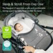 UPPAbaby Bassinet V3 - Compatible with Vista, Cruz, Ridge Strollers - Owen (Mocha Mélange) UPPAbaby Bassinet V3 - Compatible with Vista, Cruz, Ridge Strollers - Overnight Sleep Solution - Mattress, Sheet and Bug Shield Included - Owen (Mocha Mélange)