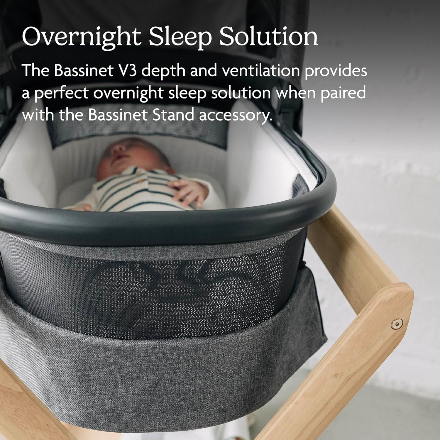 UPPAbaby Bassinet V3 - Compatible with Vista, Cruz, Ridge Strollers - Owen (Mocha Mélange) UPPAbaby Bassinet V3 - Compatible with Vista, Cruz, Ridge Strollers - Overnight Sleep Solution - Mattress, Sheet and Bug Shield Included - Owen (Mocha Mélange)