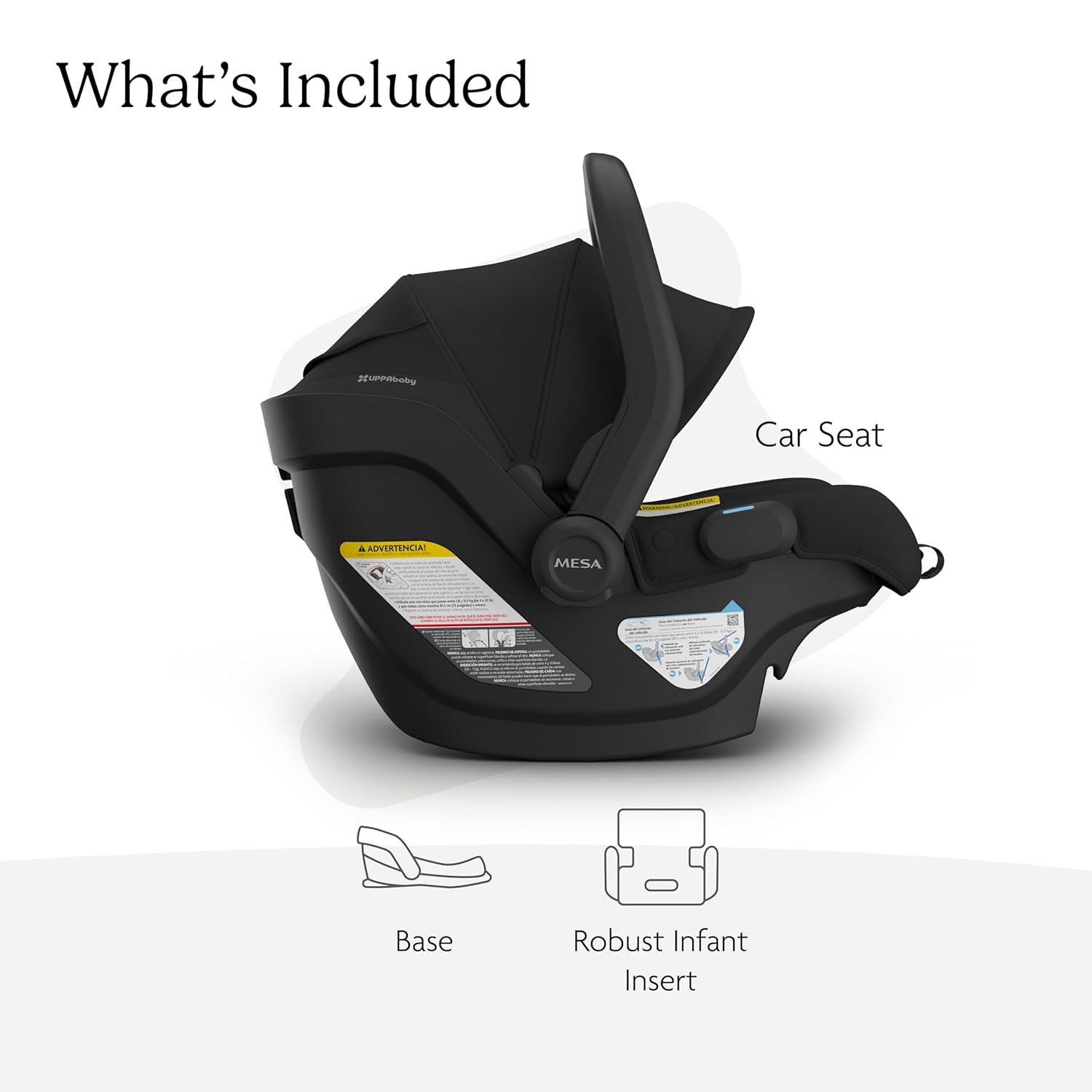UPPAbaby Mesa V3 Infant Car Seat - Easy Installation + SmartSecure Technology - Jake (Charcoal) UPPAbaby Mesa V3 Infant Car Seat - Easy Installation + SmartSecure Technology - Attaches to Stroller | Base + Infant Insert Included - Jake (Charcoal)