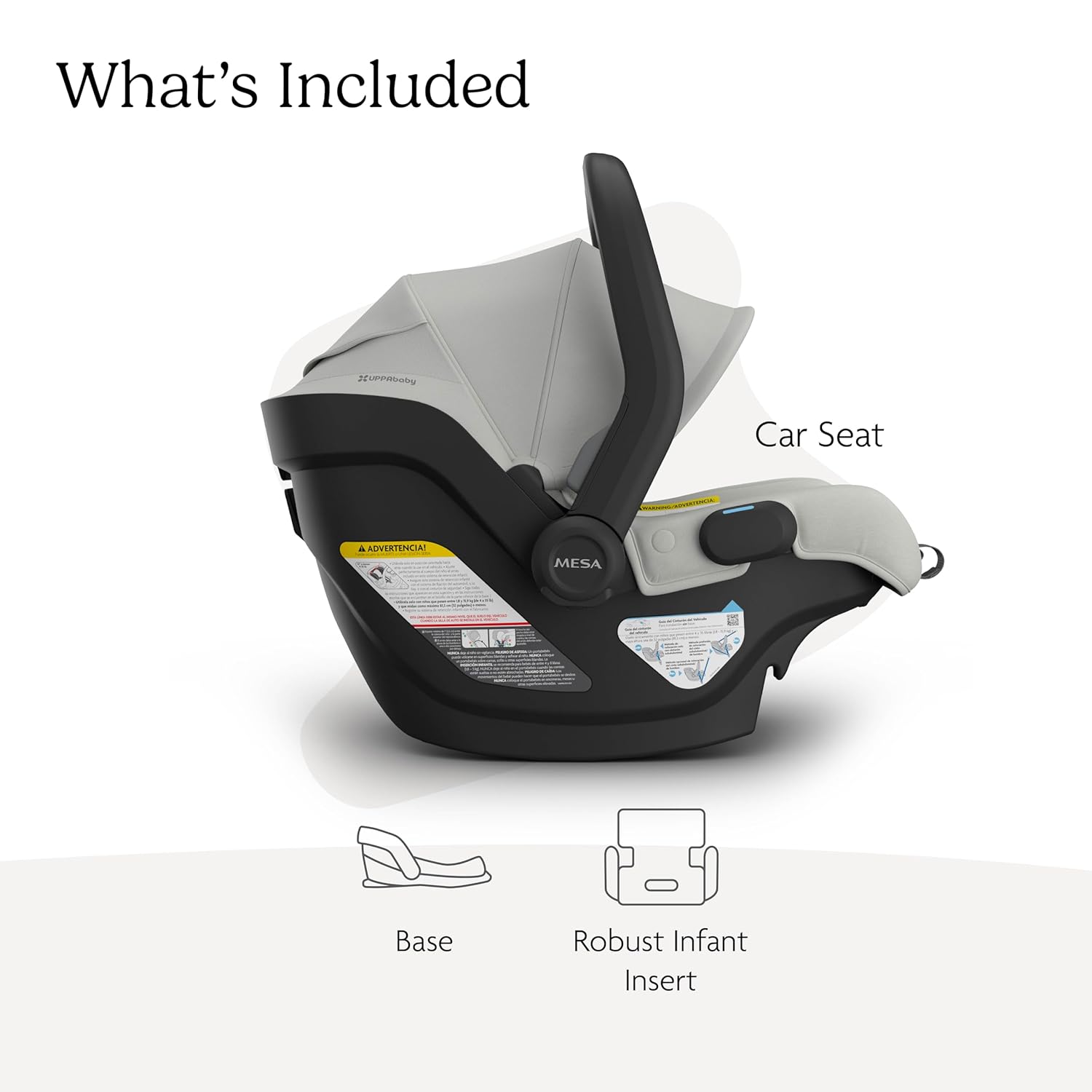 UPPAbaby Mesa V3 Infant Car Seat - Easy Installation + SmartSecure Technology - Savannah (Grey Mélange) UPPAbaby Mesa V3 Infant Car Seat - Easy Installation + SmartSecure Technology - Attaches to Stroller | Base + Infant Insert Included - Savannah (Grey Mélange)