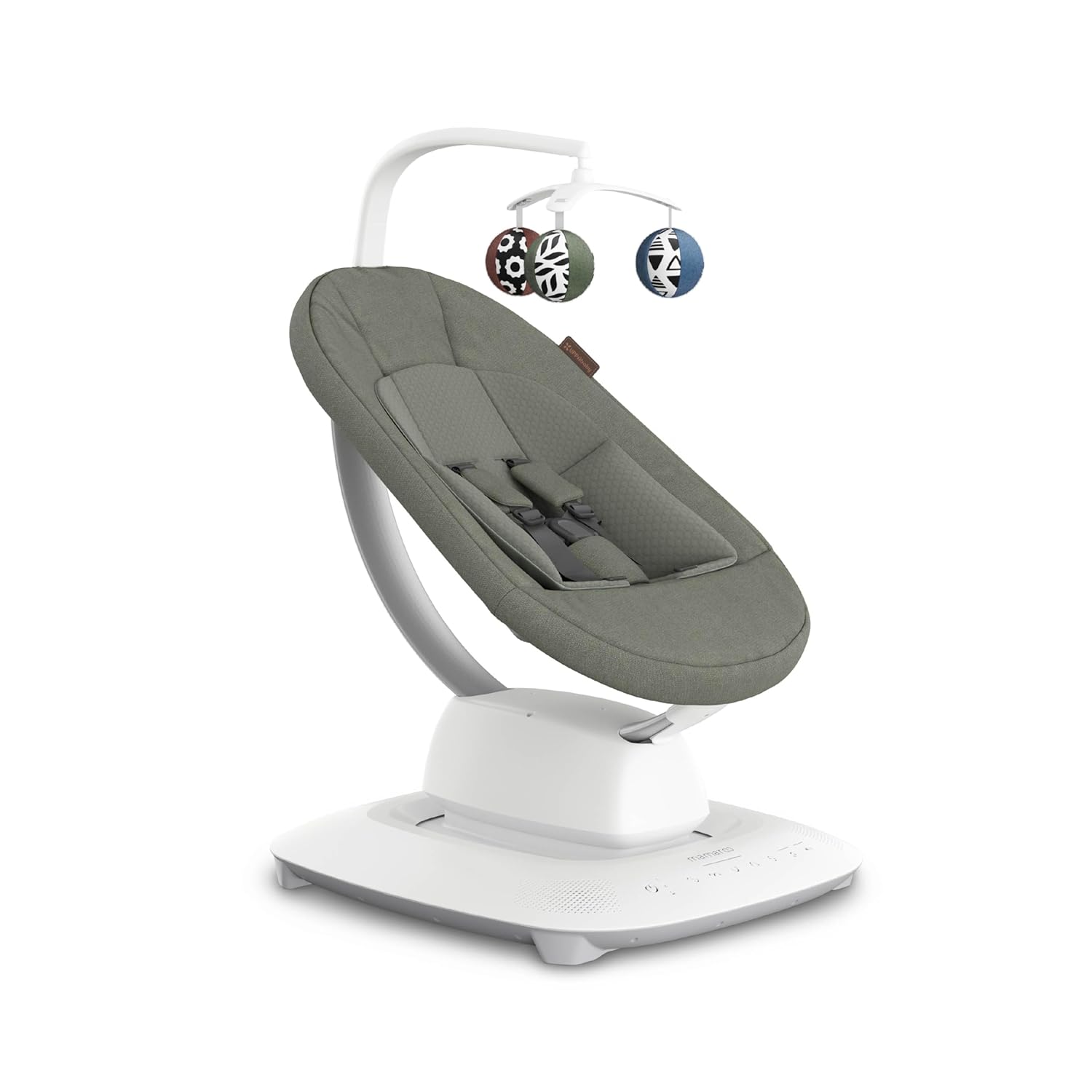UPPAbaby Mamaroo Smart Swing – Customizable Soothing Modes with MotionSync Technology – Camila (Dark Green Mélange) UPPAbaby Mamaroo Smart Swing – Customizable Soothing Modes with MotionSync Technology – Infant Recline + Bluetooth Enabled – Included Newborn Insert – Camila (Dark Green Mélange)