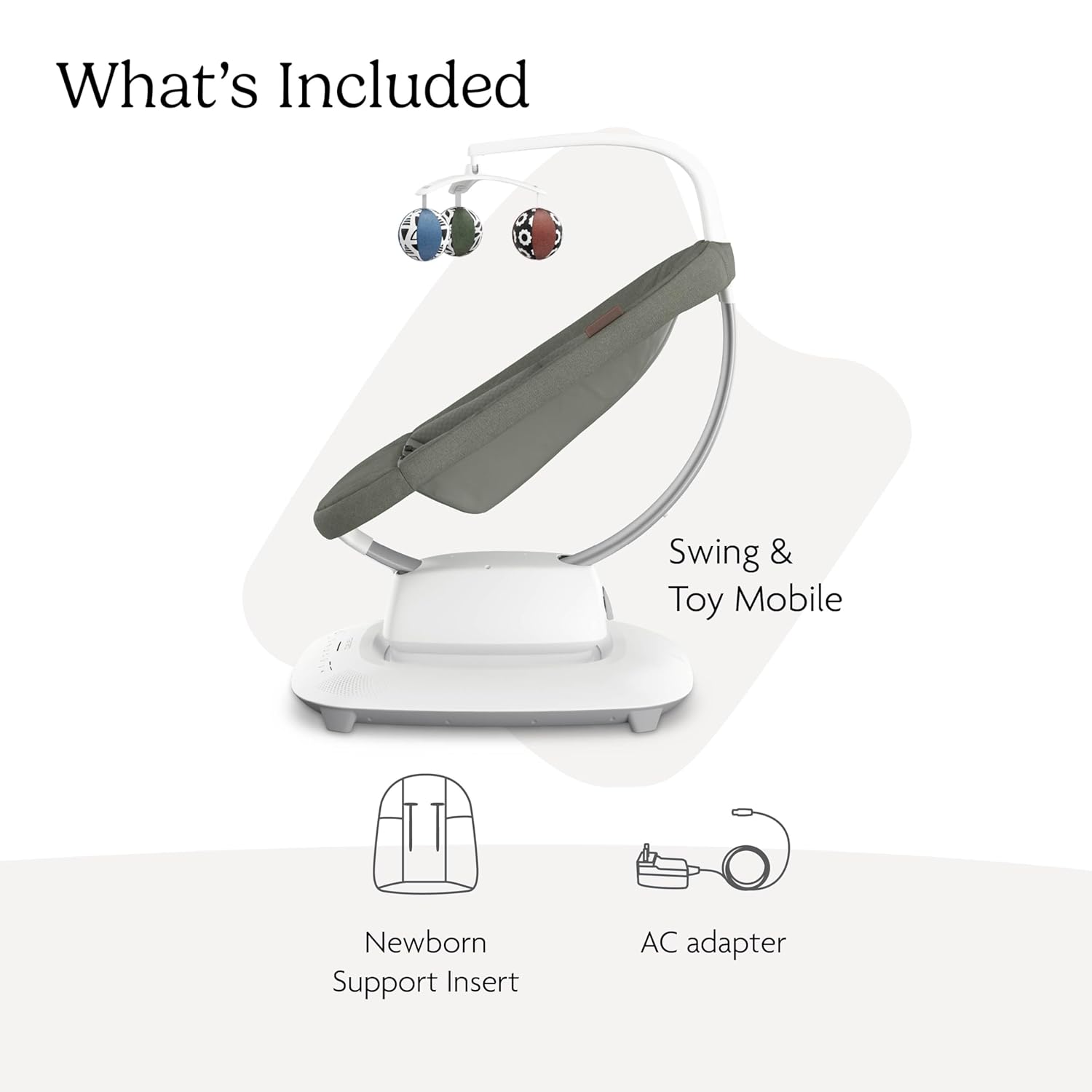 UPPAbaby Mamaroo Smart Swing – Customizable Soothing Modes with MotionSync Technology – Camila (Dark Green Mélange) UPPAbaby Mamaroo Smart Swing – Customizable Soothing Modes with MotionSync Technology – Infant Recline + Bluetooth Enabled – Included Newborn Insert – Camila (Dark Green Mélange)