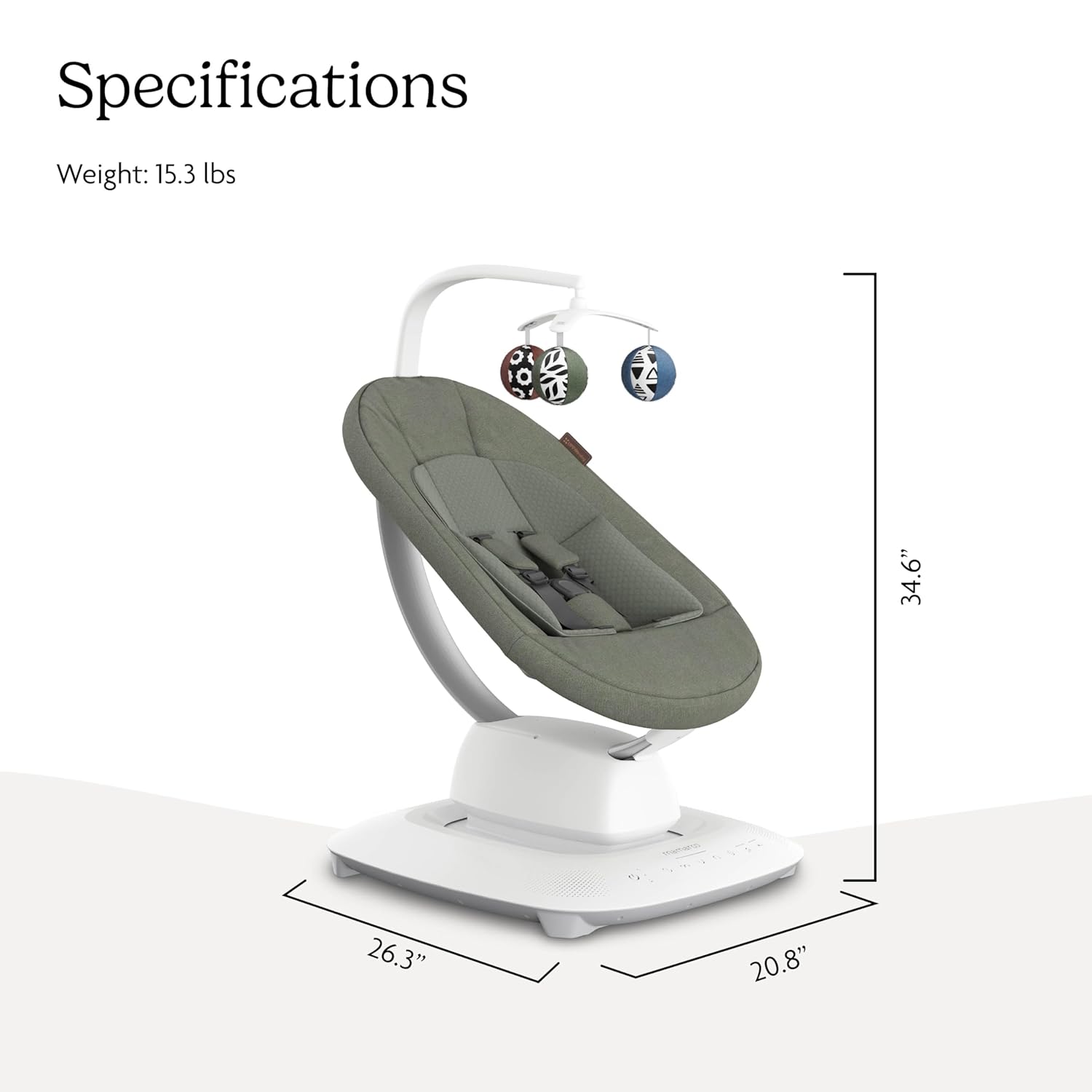 UPPAbaby Mamaroo Smart Swing – Customizable Soothing Modes with MotionSync Technology – Camila (Dark Green Mélange) UPPAbaby Mamaroo Smart Swing – Customizable Soothing Modes with MotionSync Technology – Infant Recline + Bluetooth Enabled – Included Newborn Insert – Camila (Dark Green Mélange)