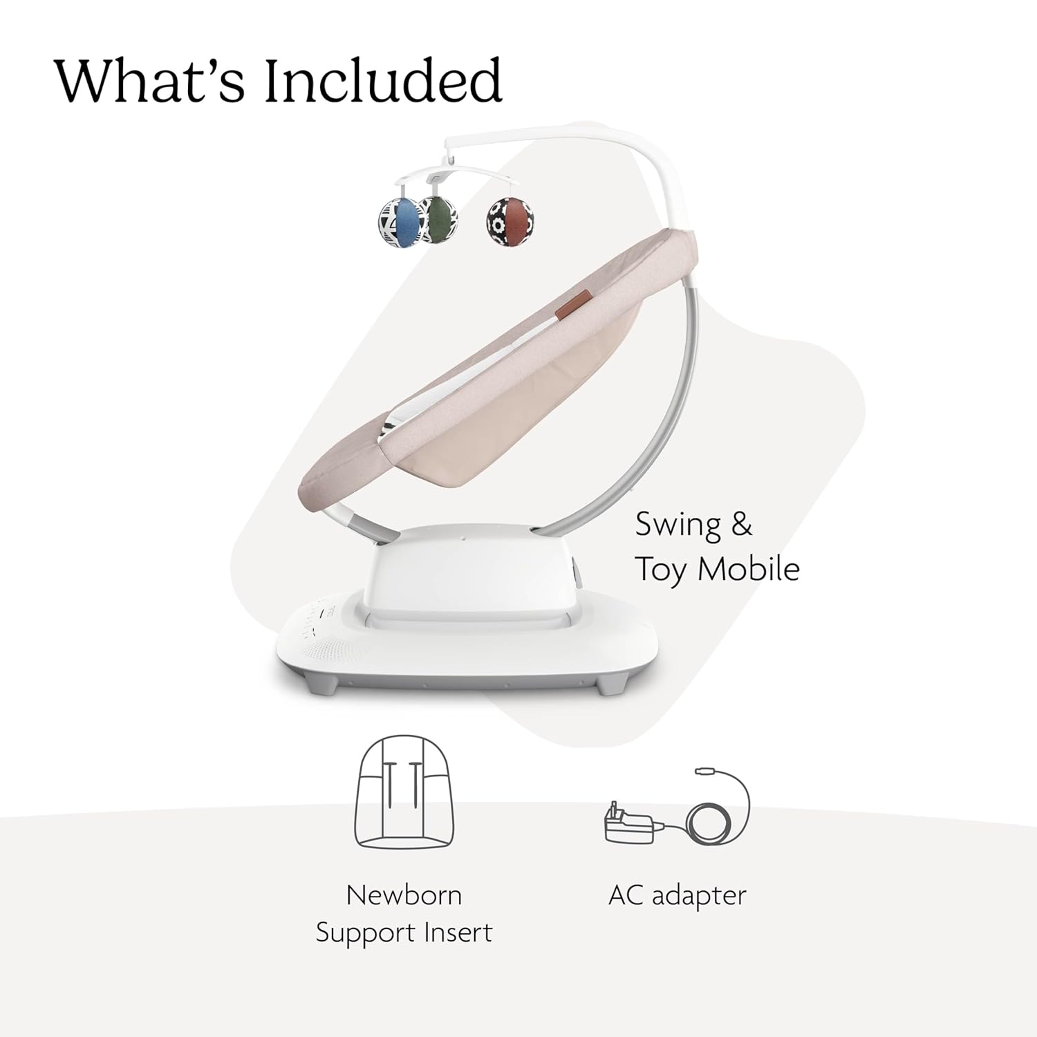 UPPAbaby Mamaroo Smart Swing – Customizable Soothing Modes with MotionSync Technology – Charlie (Sand Mélange) UPPAbaby Mamaroo Smart Swing – Customizable Soothing Modes with MotionSync Technology – Infant Recline + Bluetooth Enabled – Included Newborn Insert – Charlie (Sand Mélange)