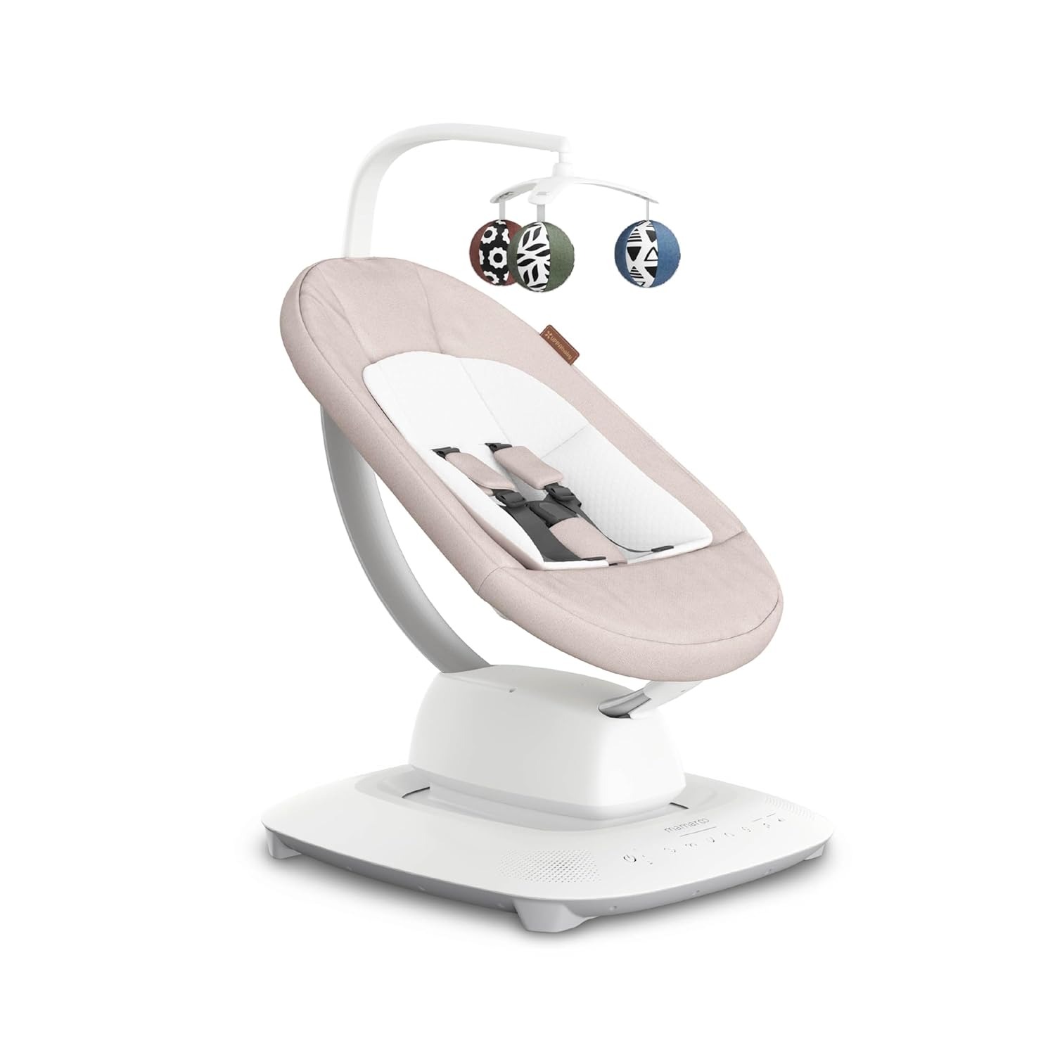 UPPAbaby Mamaroo Smart Swing – Customizable Soothing Modes with MotionSync Technology – Charlie (Sand Mélange) UPPAbaby Mamaroo Smart Swing – Customizable Soothing Modes with MotionSync Technology – Infant Recline + Bluetooth Enabled – Included Newborn Insert – Charlie (Sand Mélange)