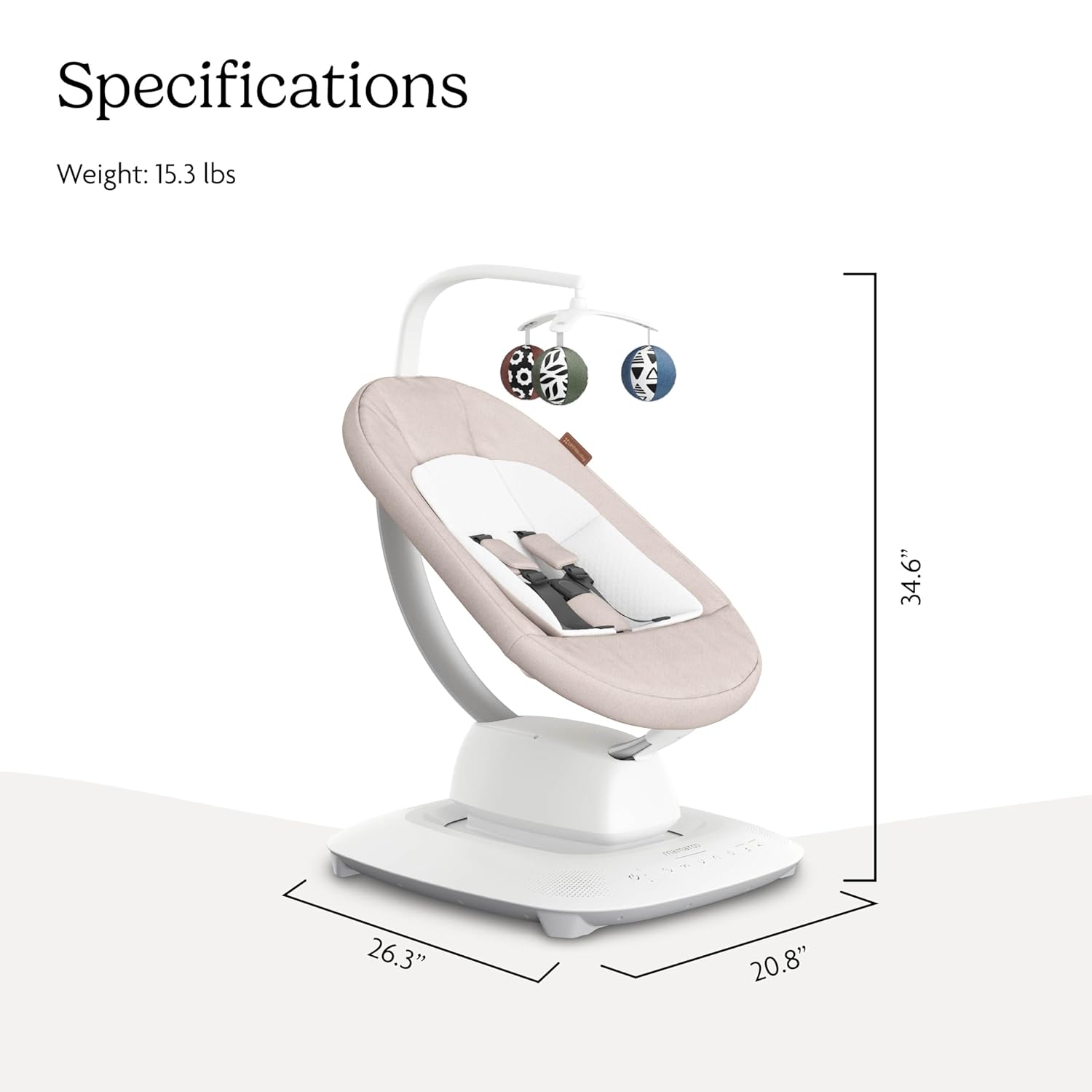 UPPAbaby Mamaroo Smart Swing – Customizable Soothing Modes with MotionSync Technology – Charlie (Sand Mélange) UPPAbaby Mamaroo Smart Swing – Customizable Soothing Modes with MotionSync Technology – Infant Recline + Bluetooth Enabled – Included Newborn Insert – Charlie (Sand Mélange)