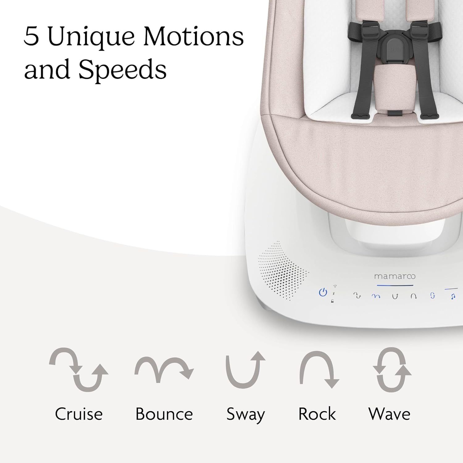 UPPAbaby Mamaroo Smart Swing – Customizable Soothing Modes with MotionSync Technology – Charlie (Sand Mélange) UPPAbaby Mamaroo Smart Swing – Customizable Soothing Modes with MotionSync Technology – Infant Recline + Bluetooth Enabled – Included Newborn Insert – Charlie (Sand Mélange)