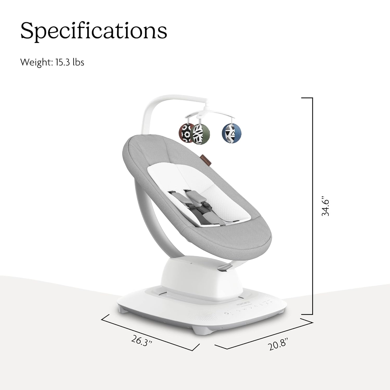 UPPAbaby Mamaroo Smart Swing – Customizable Soothing Modes with MotionSync Technology – Stella (Grey Mélange) UPPAbaby Mamaroo Smart Swing – Customizable Soothing Modes with MotionSync Technology – Infant Recline + Bluetooth Enabled – Included Newborn Insert – Stella (Grey Mélange)