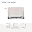 UPPAbaby Remi Playard | Deluxe 3-in-1 Portable Playard, Bedside Bassinet + Travel Crib| Mesh Bassinet, Mattress, Organic Cotton Mattress Cover + Storage Bag Included | Charlie (Sand Mélange)