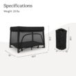 UPPAbaby Remi Playard | Deluxe 3-in-1 Portable Playard, Bedside Bassinet + Travel Crib| Mesh Bassinet, Mattress, Organic Cotton Mattress Cover + Storage Bag Included | Jake (Charcoal)