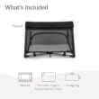 UPPAbaby Remi Playard | Deluxe 3-in-1 Portable Playard, Bedside Bassinet + Travel Crib| Mesh Bassinet, Mattress, Organic Cotton Mattress Cover + Storage Bag Included | Jake (Charcoal)