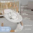 Jool Baby Nova Nature Baby Swing for Newborns with Natural Wood Toys, Electric Motorized Infant Swing, Bluetooth Music, Remote (Oatmeal)