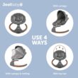 Jool Baby Nova Nature Baby Swing for Newborns with Natural Wood Toys, Electric Motorized Infant Swing, Bluetooth Music, Remote (Slate)